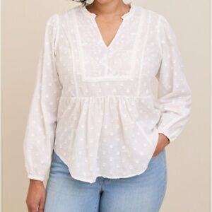 White Plus Size Blouse